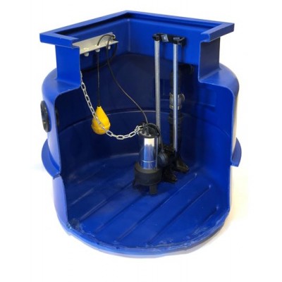 800Ltr Single Sewage Pump Station 6m head, Ideal for houses with up to 4 Bedrooms